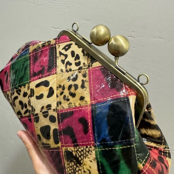 Unique Genuine Patent Leather Handmade Kisslock Purse/Shoulder Bag/Crossbody - Picture 12 of 16